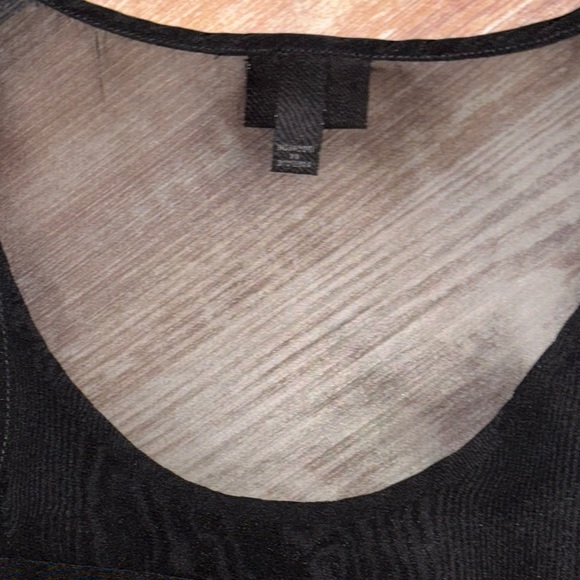 Women’s Mossimo Black Shell Tank, Scoop Neck, 1/4 Sheer Back - Picture 5 of 5